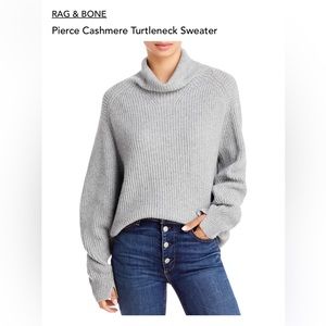 Grey rag & bone- Pierce Cashmere Turtleneck Sweater- size L